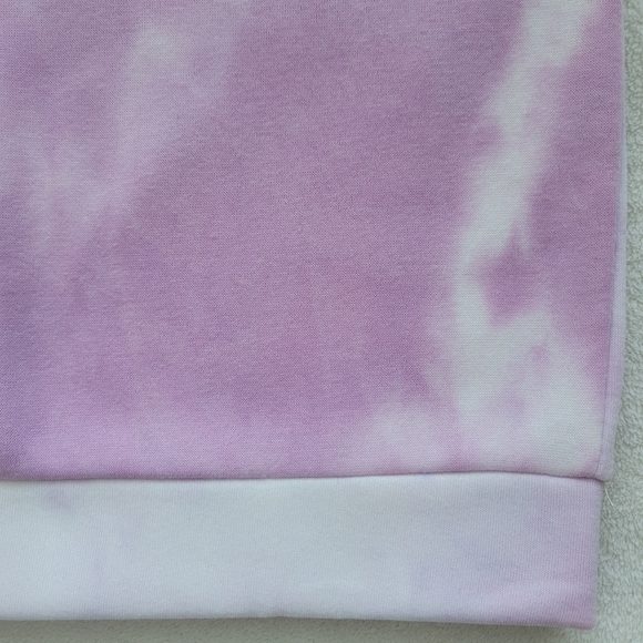 Tie-Dye Pullover Hoodie | NWOT Pink & White Ladies Small Active by Seven - Picture 13 of 15